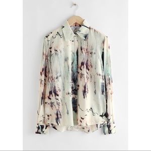 & Other Stories Watercolor Button Up Shirt